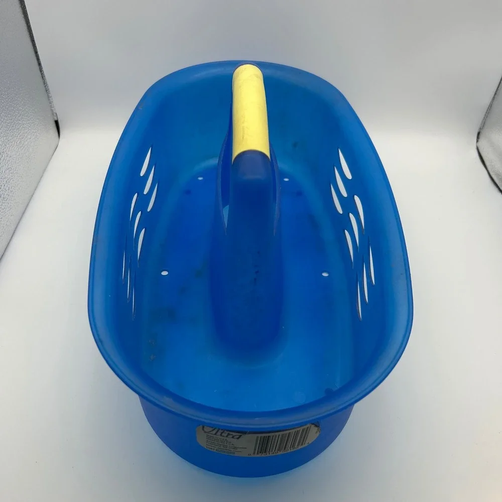 Sterilite Ultra Blue‎ Burst Cleaning Caddy 1581 Yellow Handle Utility Tote 1999